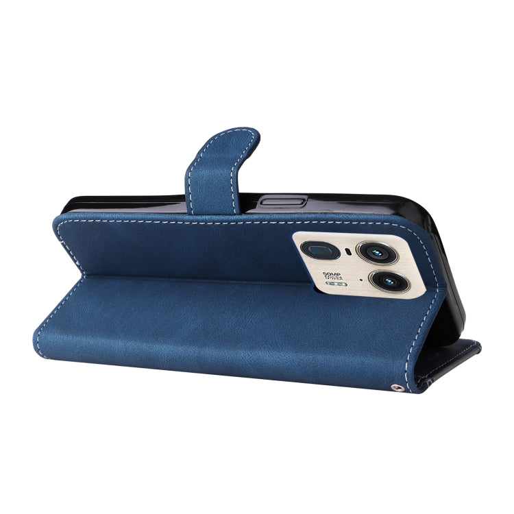 For Motorola Moto X50 Ultra Three Color Splicing Leather Phone Case