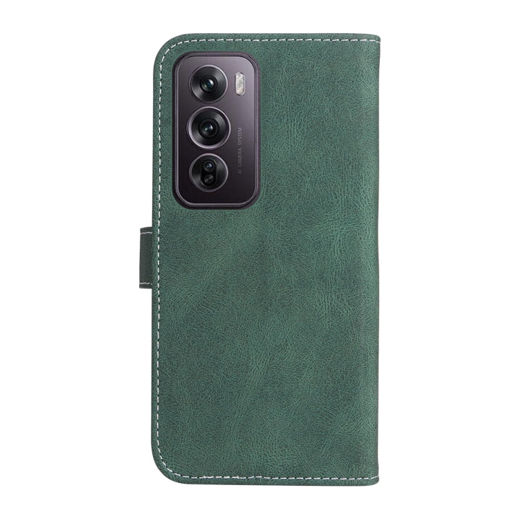 For OPPO Reno12 Pro 5G Global Three Color Splicing Leather Phone Case