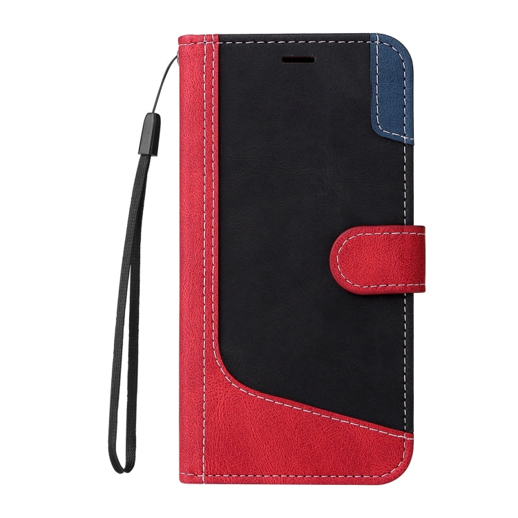 For OPPO Reno12 Pro 5G Global Three Color Splicing Leather Phone Case