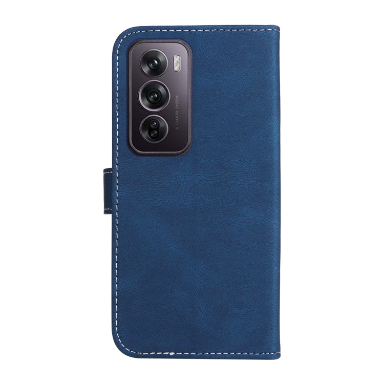 For OPPO Reno12 Pro 5G Global Three Color Splicing Leather Phone Case