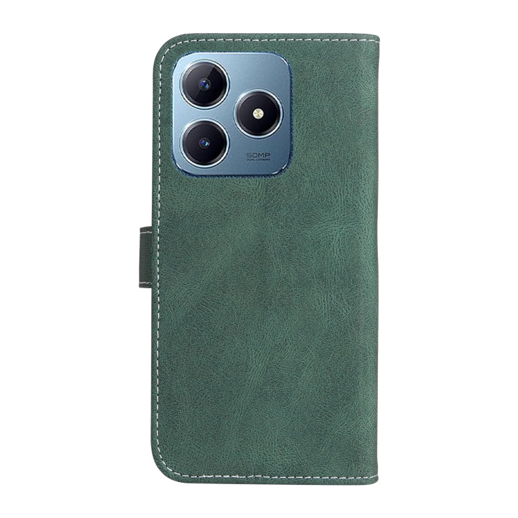 For Realme C63 / C61 Global Three Color Splicing Leather Phone Case