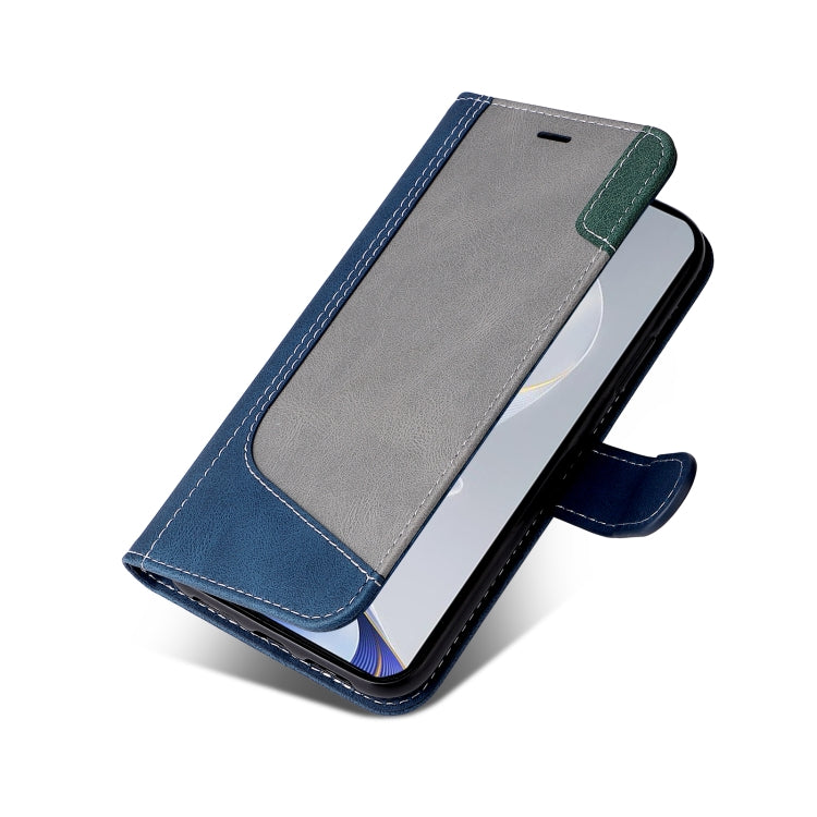 For vivo V40 5G Three Color Splicing Leather Phone Case