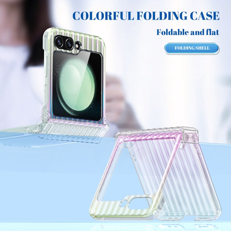 For Samsung Galaxy Z Flip5 5G Vertical Stripe Folding Center Shaft PC Phone Case
