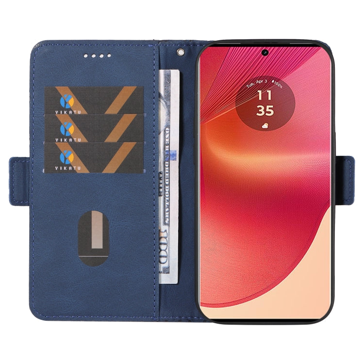 For Motorola Edge 50 Fusion Dual-color Rhombic Lattice Leather Phone Case