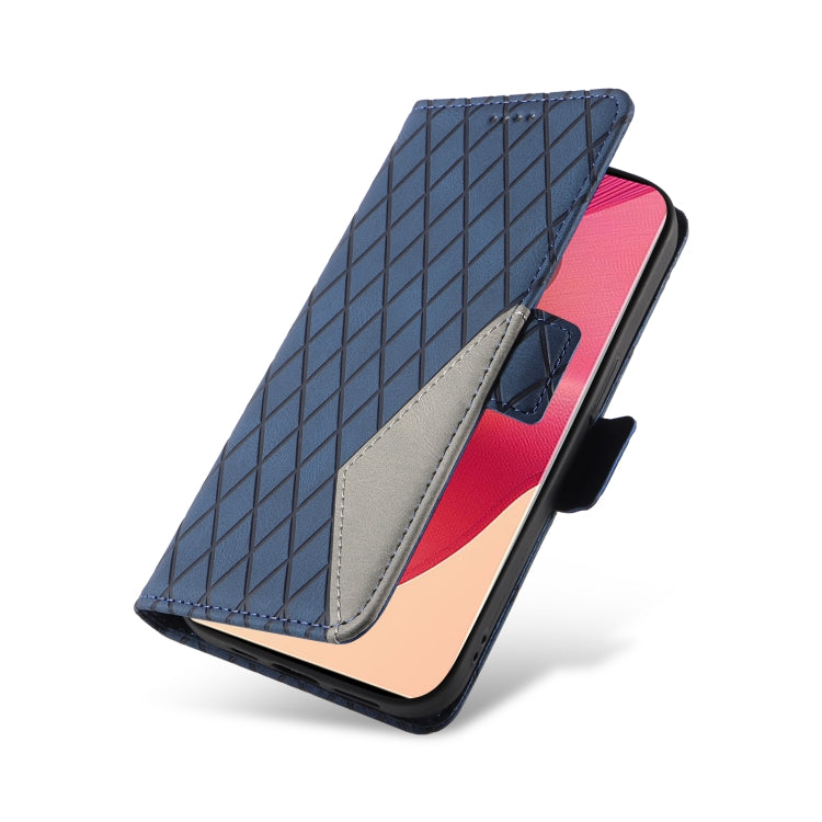 For Motorola Edge 50 Fusion Dual-color Rhombic Lattice Leather Phone Case