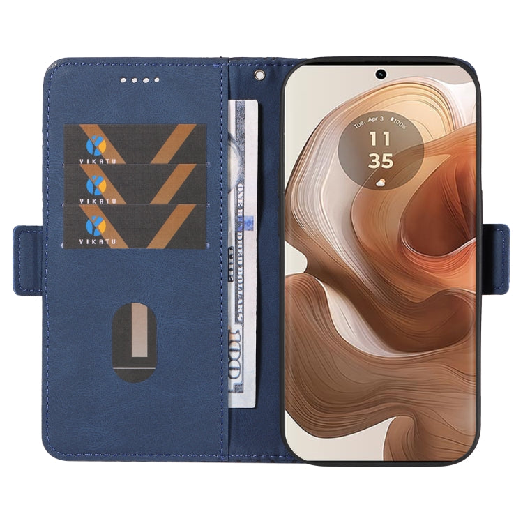 For Motorola Moto X50 Ultra Dual-color Rhombic Lattice Leather Phone Case