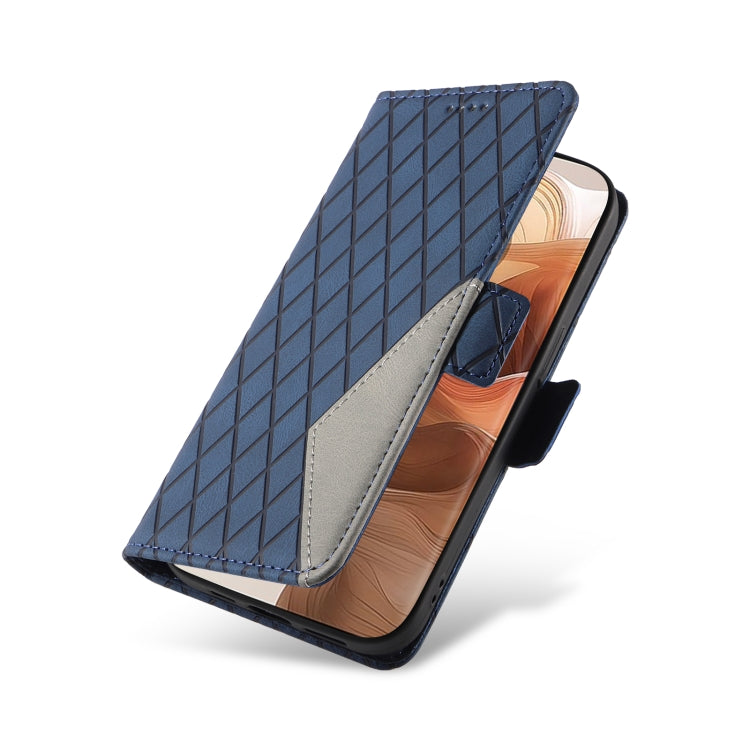For Motorola Moto X50 Ultra Dual-color Rhombic Lattice Leather Phone Case
