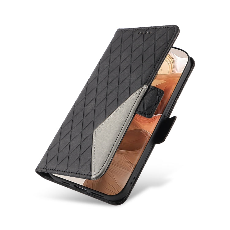 For Motorola Moto X50 Ultra Dual-color Rhombic Lattice Leather Phone Case