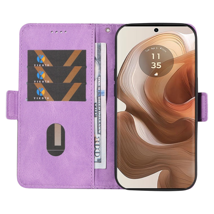 For Motorola Moto X50 Ultra Dual-color Rhombic Lattice Leather Phone Case