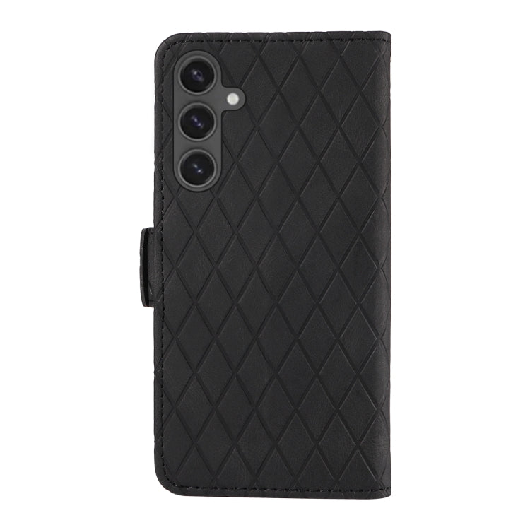 For Samsung Galaxy S24 FE 5G Dual-color Rhombic Lattice Leather Phone Case