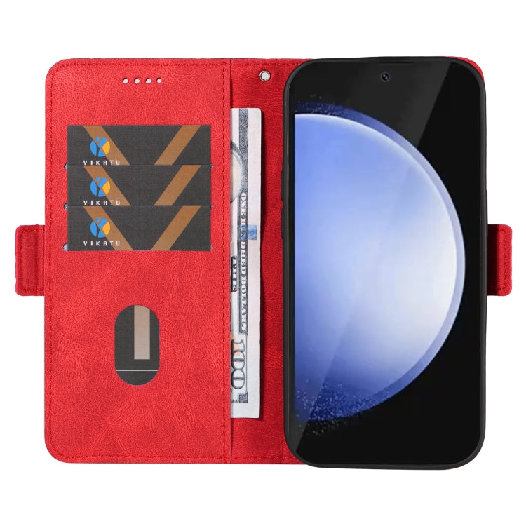 For Samsung Galaxy S24 FE 5G Dual-color Rhombic Lattice Leather Phone Case