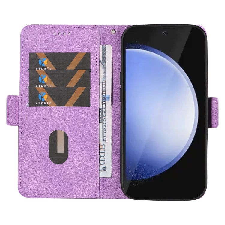 For Samsung Galaxy S24 FE 5G Dual-color Rhombic Lattice Leather Phone Case