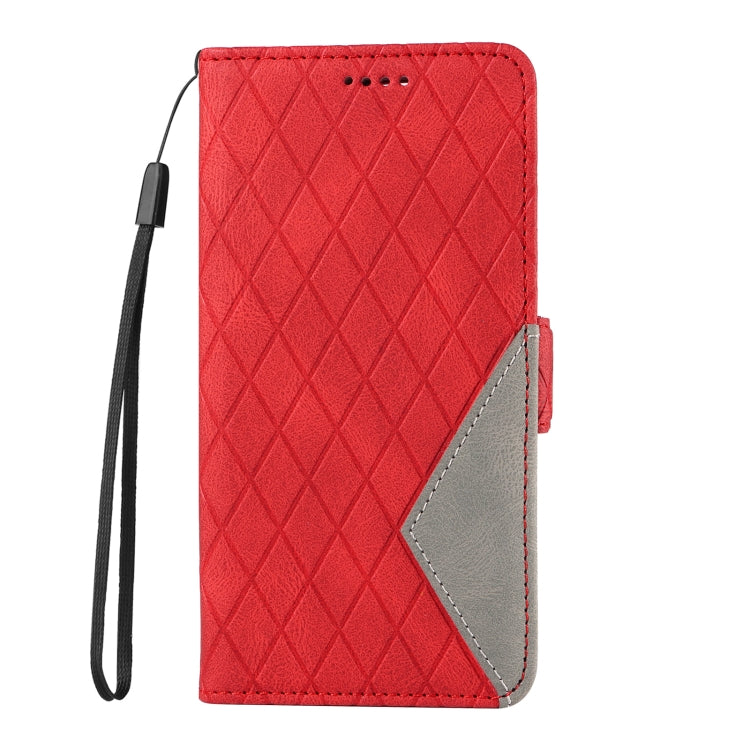 For OPPO Reno12 Pro 5G Global Dual-color Rhombic Lattice Leather Phone Case