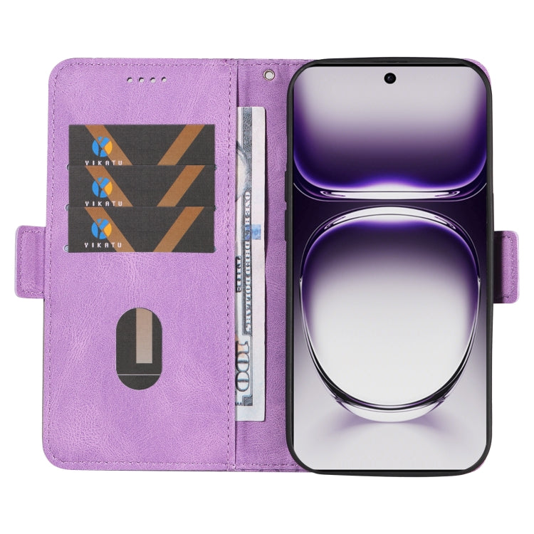For OPPO Reno12 5G Global Dual-color Rhombic Lattice Leather Phone Case