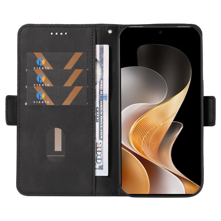 For vivo V40 5G Dual-color Rhombic Lattice Leather Phone Case