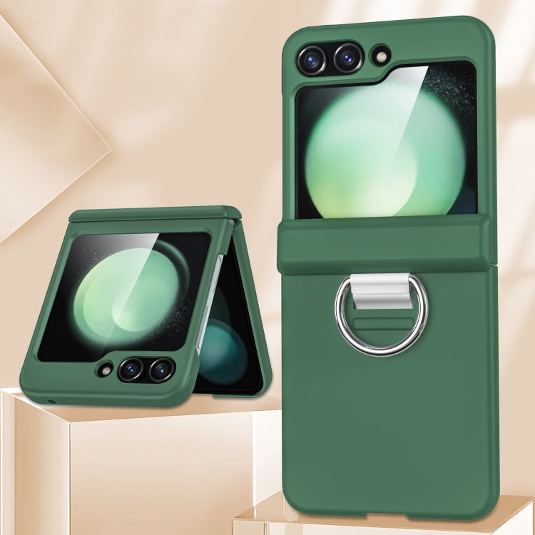 For Samsung Galaxy Z Flip6 / Flip7 FE TPU+PC Folding Center Shaft Phone Case with Ring