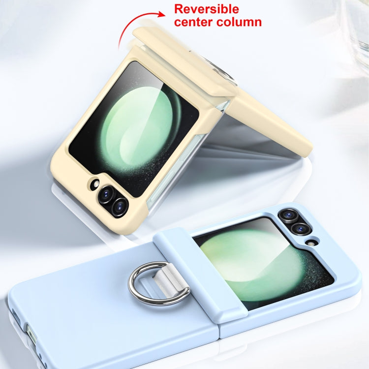 For Samsung Galaxy Z Flip5 5G TPU+PC Folding Center Shaft Phone Case with Ring