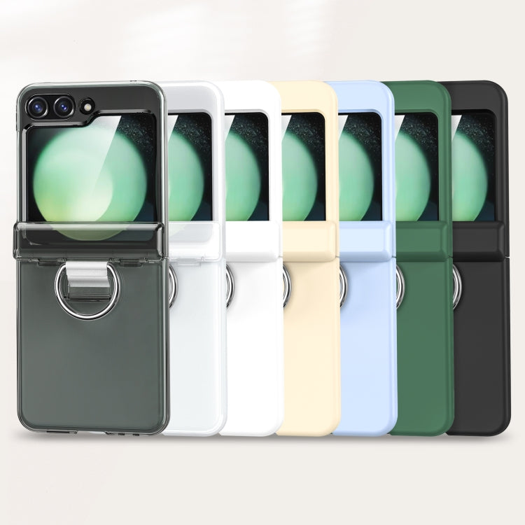 For Samsung Galaxy Z Flip5 5G TPU+PC Folding Center Shaft Phone Case with Ring