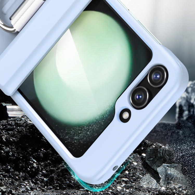 For Samsung Galaxy Z Flip5 5G TPU+PC Folding Center Shaft Phone Case with Ring