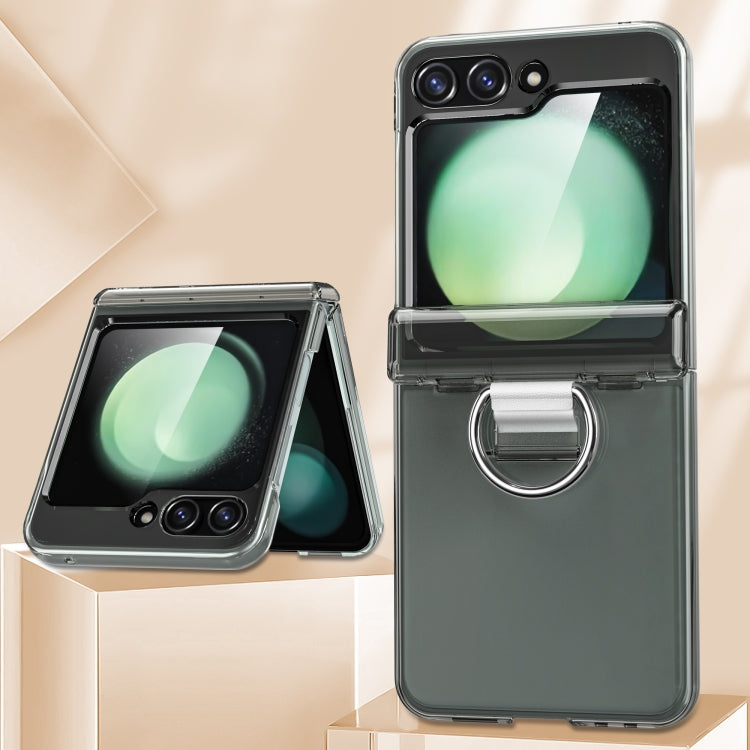 For Samsung Galaxy Z Flip4 5G TPU+PC Folding Center Shaft Phone Case with Ring