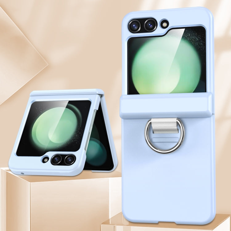 For Samsung Galaxy Z Flip4 5G TPU+PC Folding Center Shaft Phone Case with Ring
