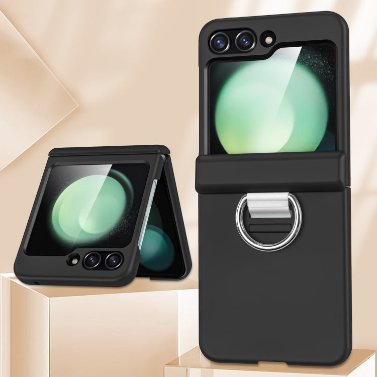 For Samsung Galaxy Z Flip4 5G TPU+PC Folding Center Shaft Phone Case with Ring
