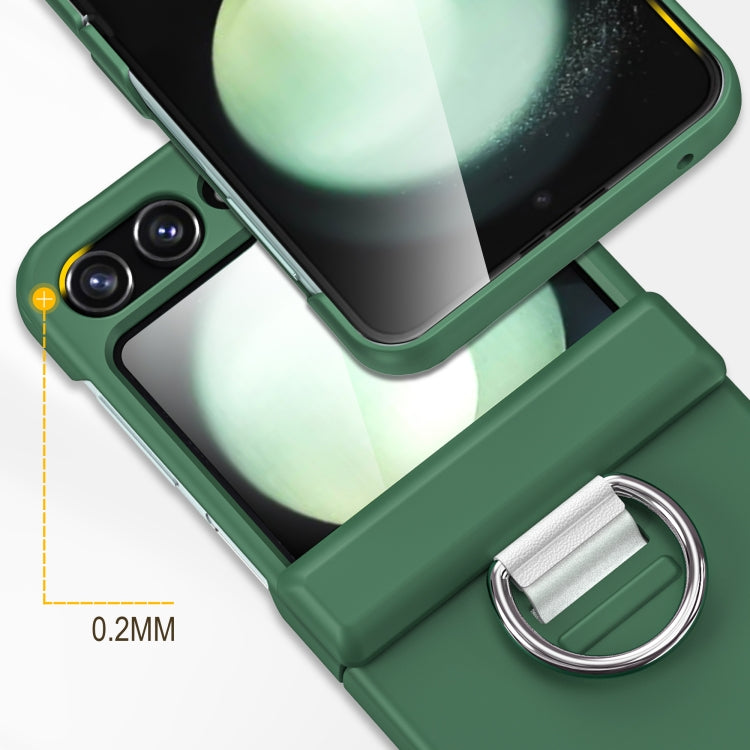 For Samsung Galaxy Z Flip3 5G TPU+PC Folding Center Shaft Phone Case with Ring