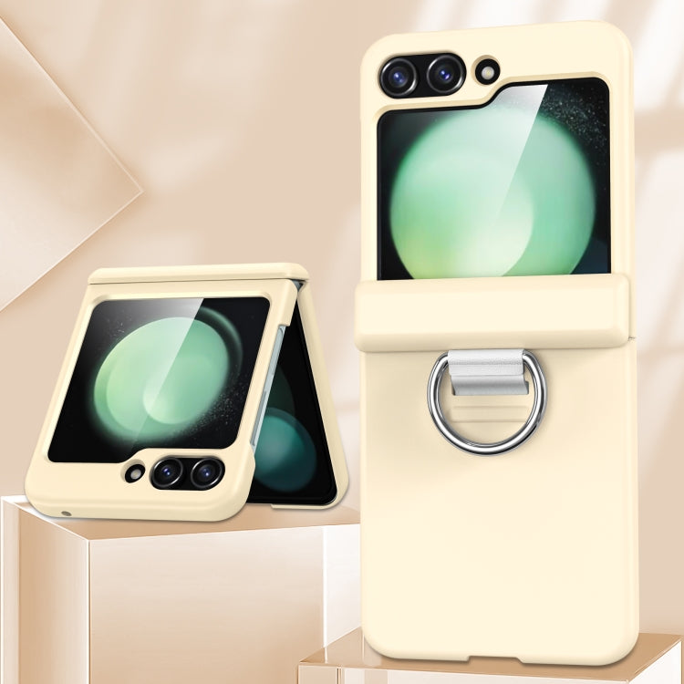 For Samsung Galaxy Z Flip3 5G TPU+PC Folding Center Shaft Phone Case with Ring