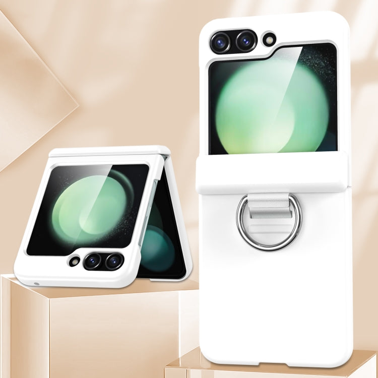 For Samsung Galaxy Z Flip3 5G TPU+PC Folding Center Shaft Phone Case with Ring