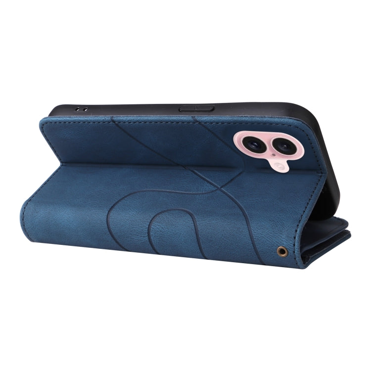 For iPhone 16 Dual-color 9 Card Slots Zipper Wallet Leather Phone Case