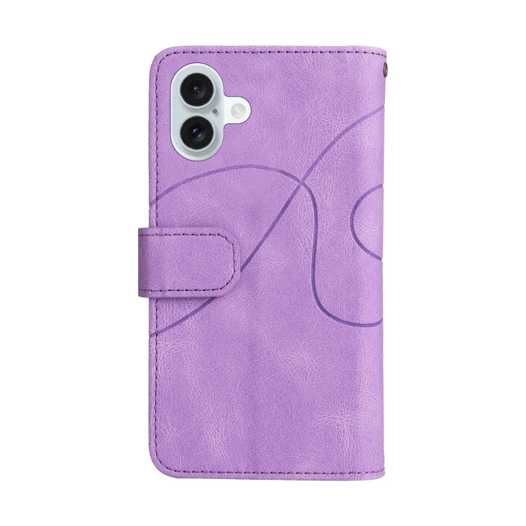 For iPhone 16 Plus Dual-color 9 Card Slots Zipper Wallet Leather Phone Case