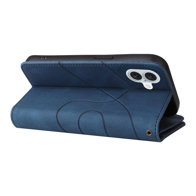 For iPhone 16 Plus Dual-color 9 Card Slots Zipper Wallet Leather Phone Case