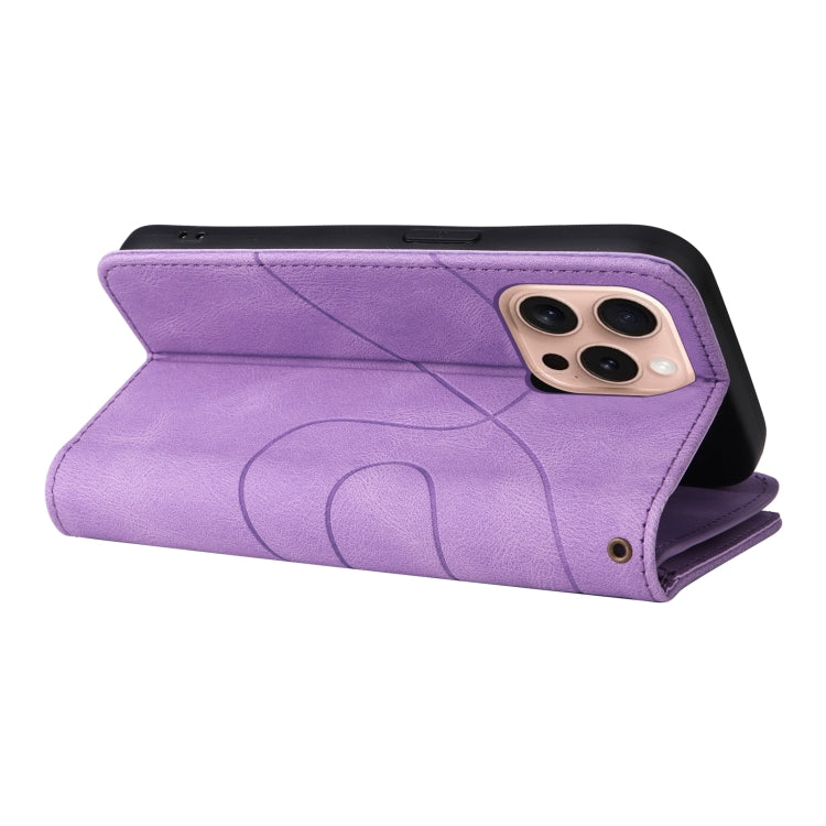 For iPhone 16 Pro Dual-color 9 Card Slots Zipper Wallet Leather Phone Case