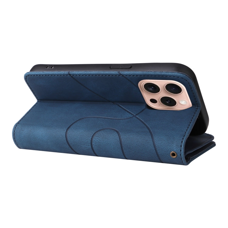 For iPhone 16 Pro Dual-color 9 Card Slots Zipper Wallet Leather Phone Case