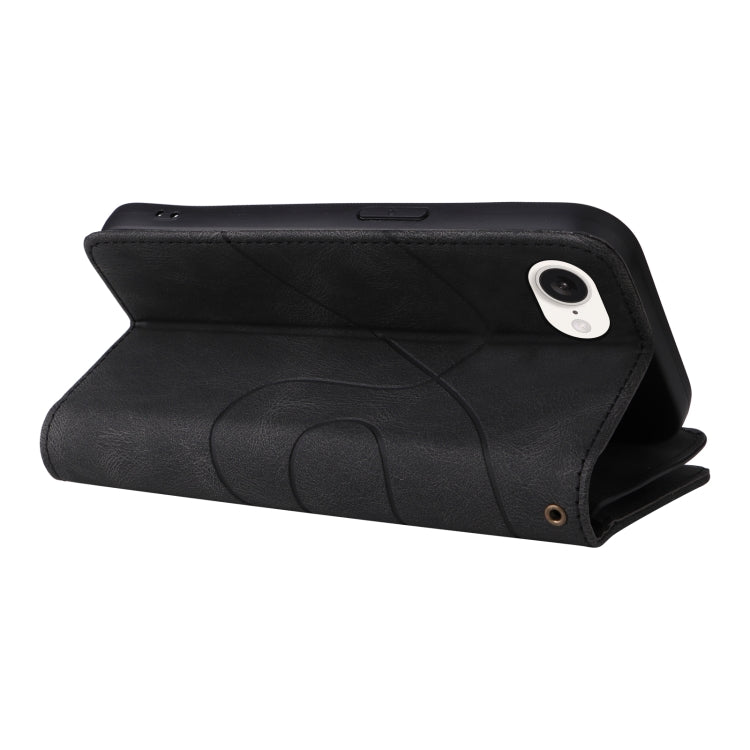 For iPhone 17e / 16e Dual-color 9 Card Slots Zipper Wallet Leather Phone Case