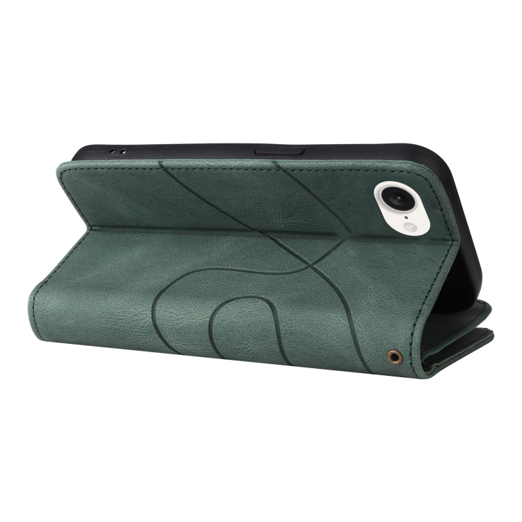 For iPhone 17e / 16e Dual-color 9 Card Slots Zipper Wallet Leather Phone Case