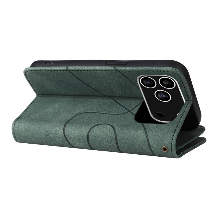 For iPhone 17 Pro Dual-color 9 Card Slots Zipper Wallet Leather Phone Case
