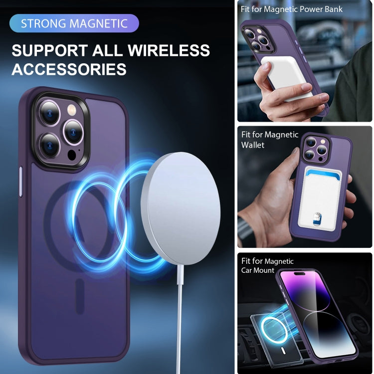 For iPhone 14 Plus MagSafe Magnetic Skin Feel Frosted Phone Case