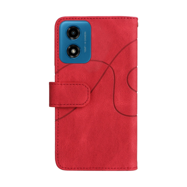 For Motorola Moto G04 / G24 Dual-color 9 Card Slots Zipper Wallet Leather Phone Case