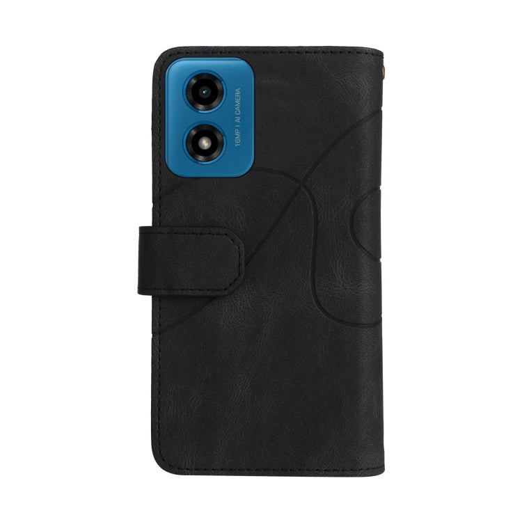For Motorola Moto G04 / G24 Dual-color 9 Card Slots Zipper Wallet Leather Phone Case
