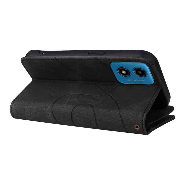 For Motorola Moto G04 / G24 Dual-color 9 Card Slots Zipper Wallet Leather Phone Case