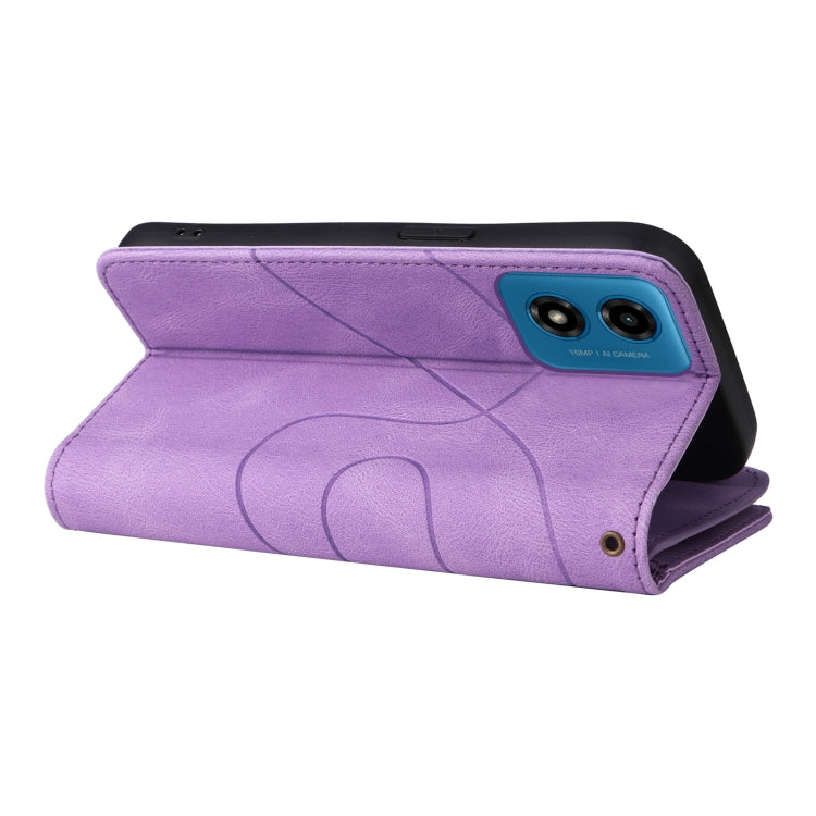 For Motorola Moto G04 / G24 Dual-color 9 Card Slots Zipper Wallet Leather Phone Case