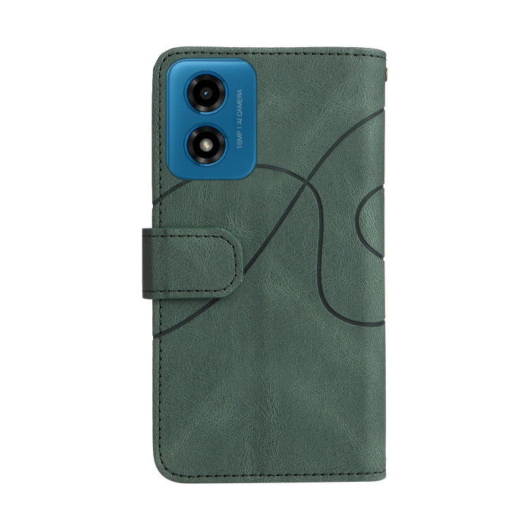 For Motorola Moto G04 / G24 Dual-color 9 Card Slots Zipper Wallet Leather Phone Case