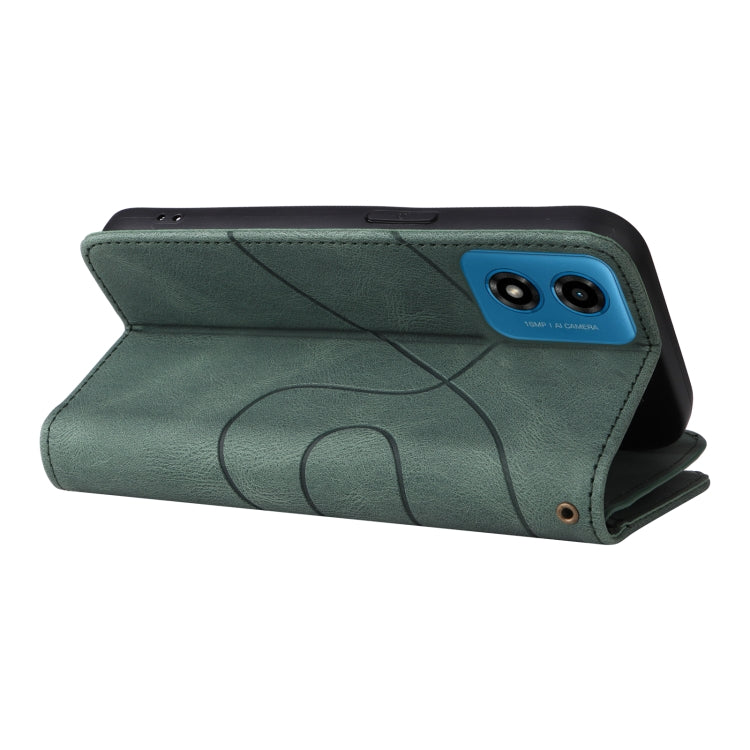 For Motorola Moto G04 / G24 Dual-color 9 Card Slots Zipper Wallet Leather Phone Case