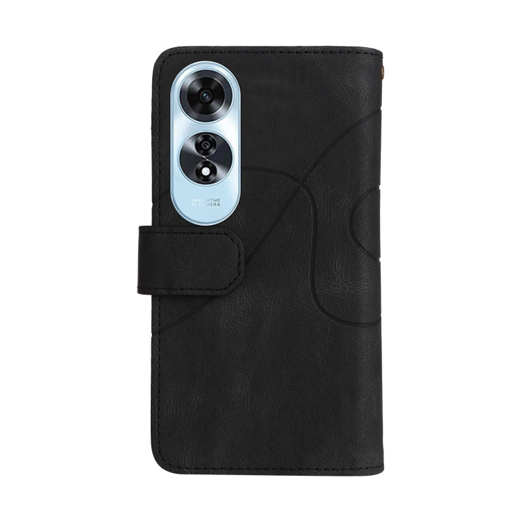 For OPPO A60 4G Dual-color 9 Card Slots Zipper Wallet Leather Phone Case