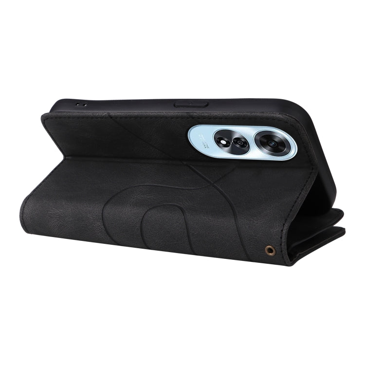 For OPPO A60 4G Dual-color 9 Card Slots Zipper Wallet Leather Phone Case