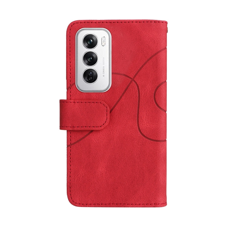 For OPPO Reno12 5G Global Dual-color 9 Card Slots Zipper Wallet Leather Phone Case