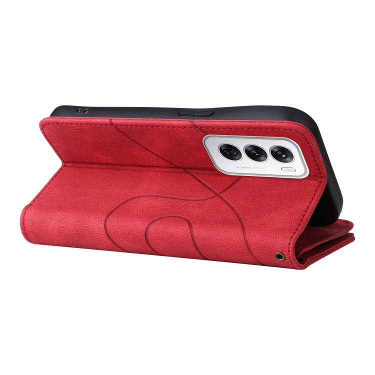 For OPPO Reno12 5G Global Dual-color 9 Card Slots Zipper Wallet Leather Phone Case