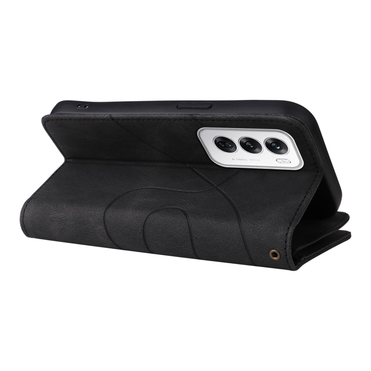 For OPPO Reno12 5G Global Dual-color 9 Card Slots Zipper Wallet Leather Phone Case