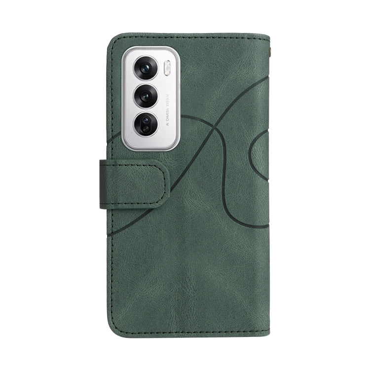 For OPPO Reno12 5G Global Dual-color 9 Card Slots Zipper Wallet Leather Phone Case